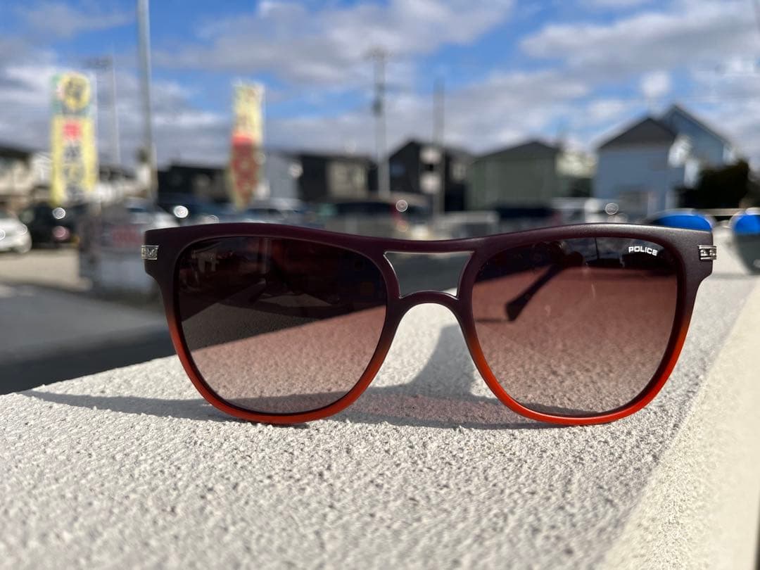 POLICE サングラス ブラウン/オレンジ