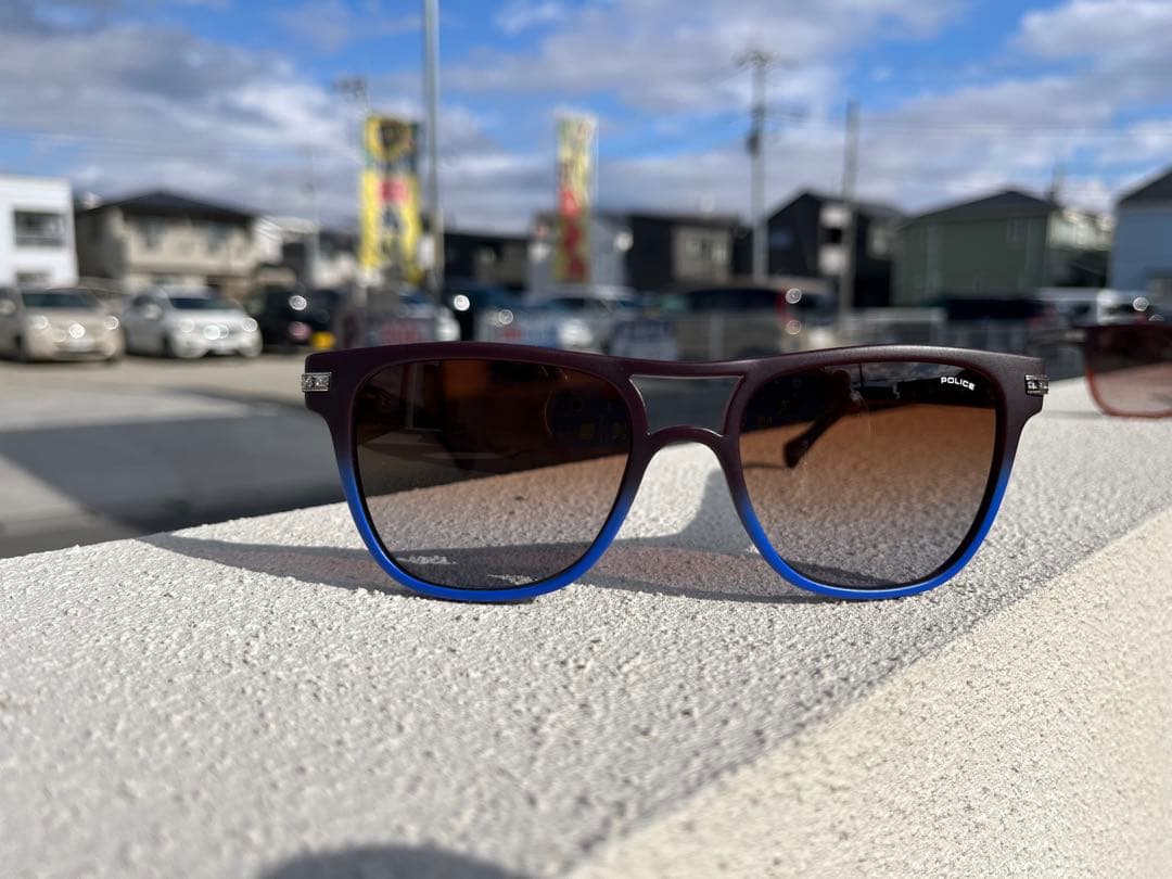 POLICE サングラス ブラウン/オレンジ