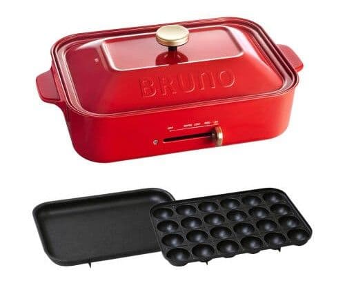 【新品·未開封品】BRUNO コンパクトホットプレート　BOE021-RD