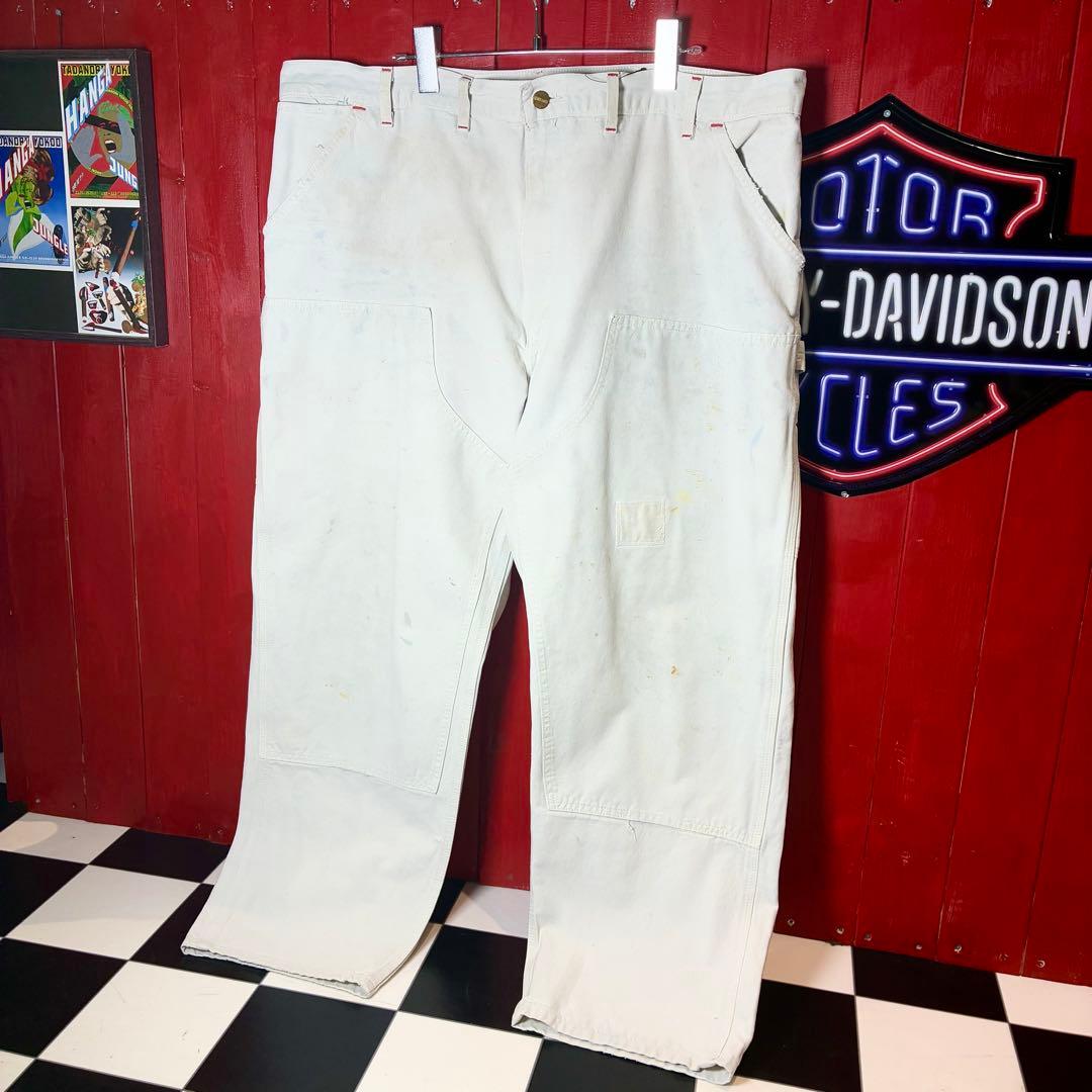 90s USA製　Carhartt ダブルニーペインターパンツコットンツイル