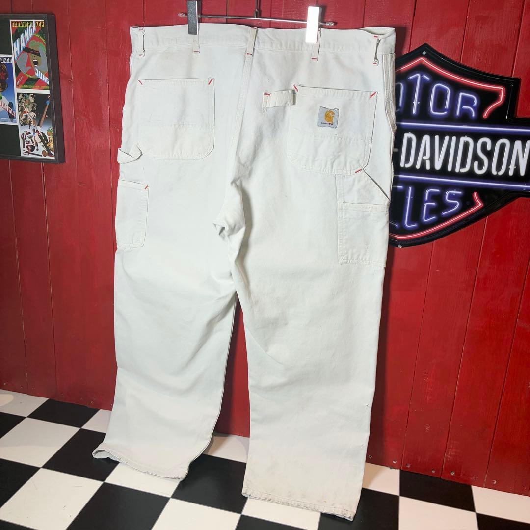 90s USA製　Carhartt ダブルニーペインターパンツコットンツイル