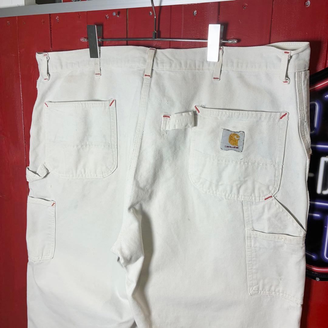 90s USA製　Carhartt ダブルニーペインターパンツコットンツイル