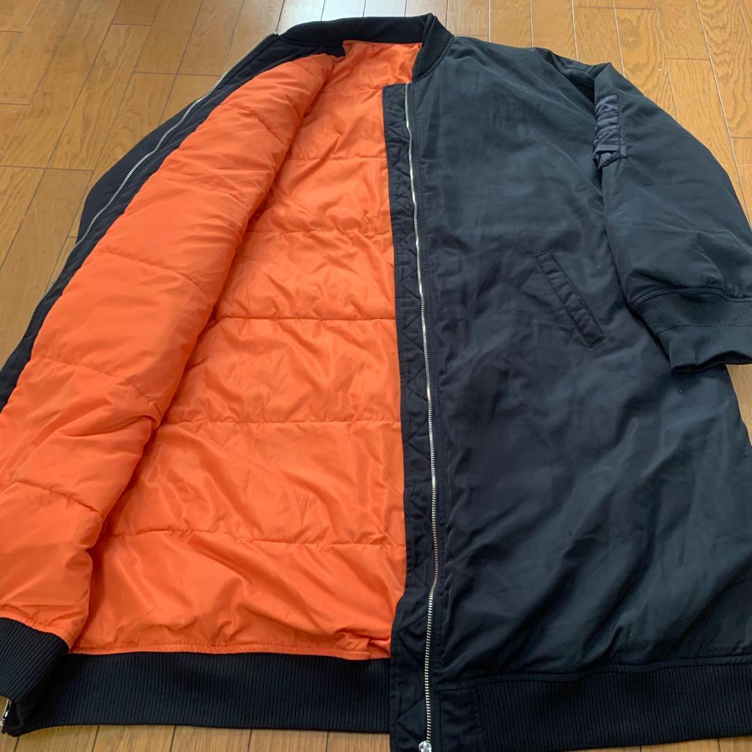 【完売】アンティカ ロング ma-1 サイドスリット ブラック antiqua