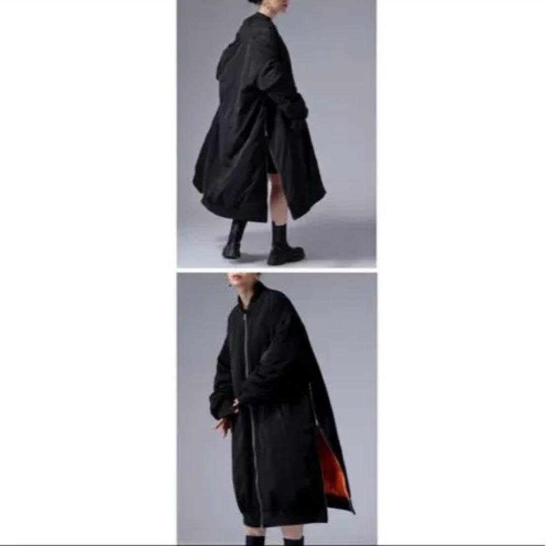 【完売】アンティカ ロング ma-1 サイドスリット ブラック antiqua