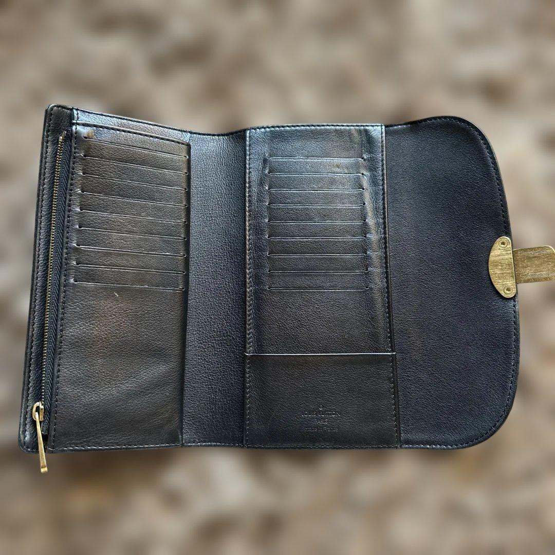 ルイヴィトン モノグラム アメリア マヒナ ブラック 長財布　L18