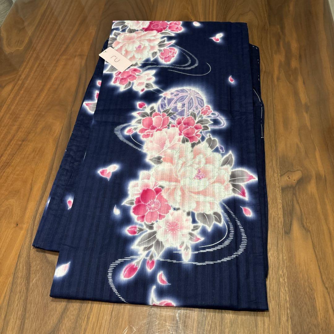 タグ付き　定価24,150円　ru アールユー　レディース　浴衣　サイズM 紺色