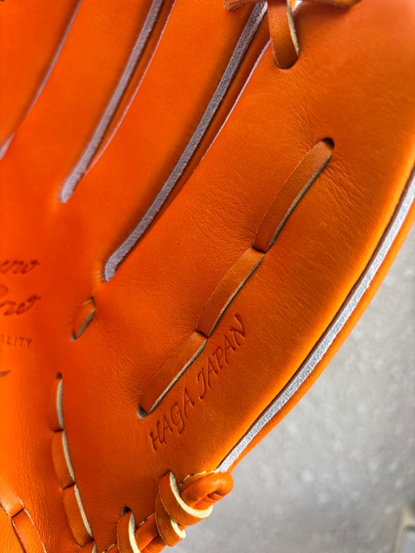 Mizuno Pro オレンジ レザーグローブ
