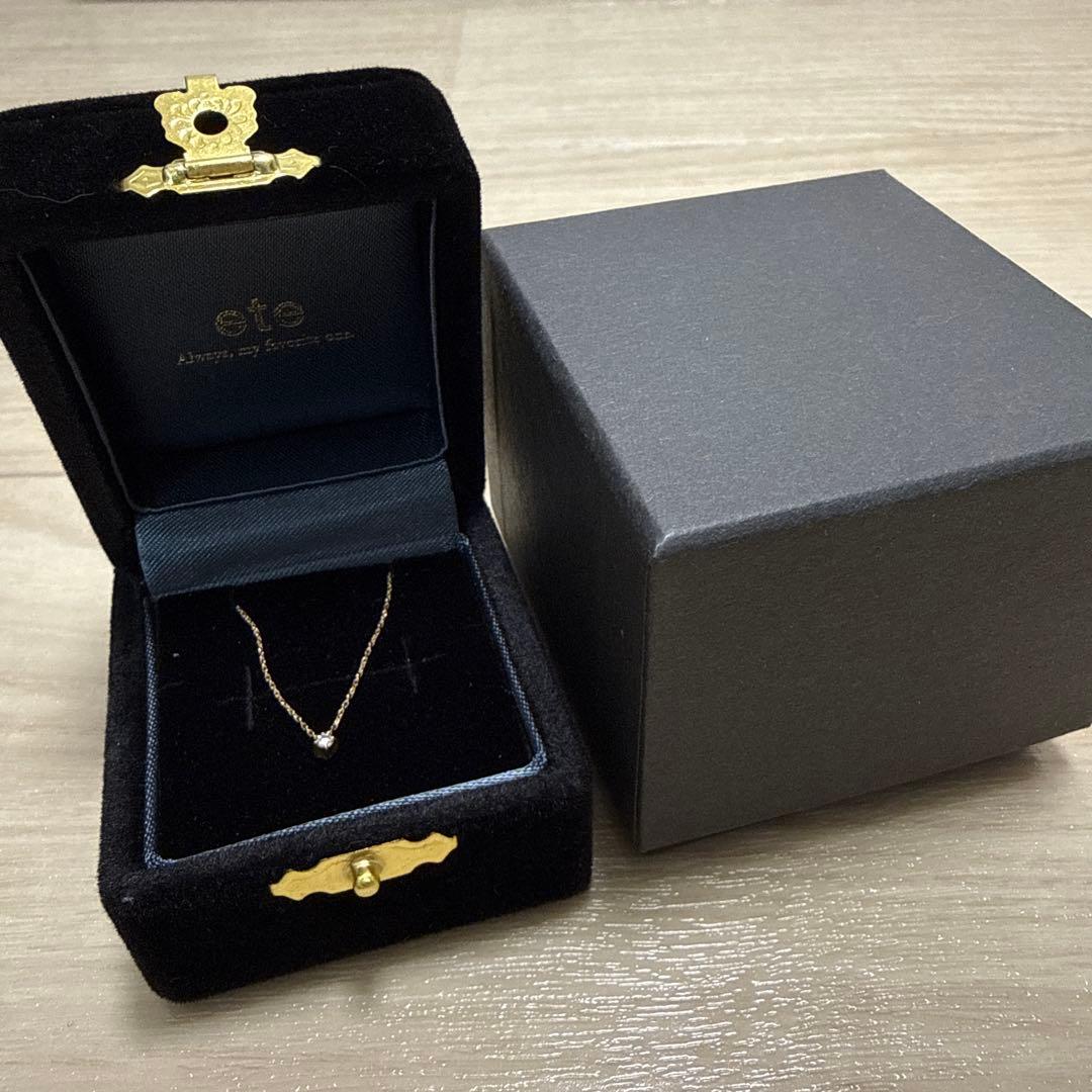ete K10YG ダイヤモンド ネックレス