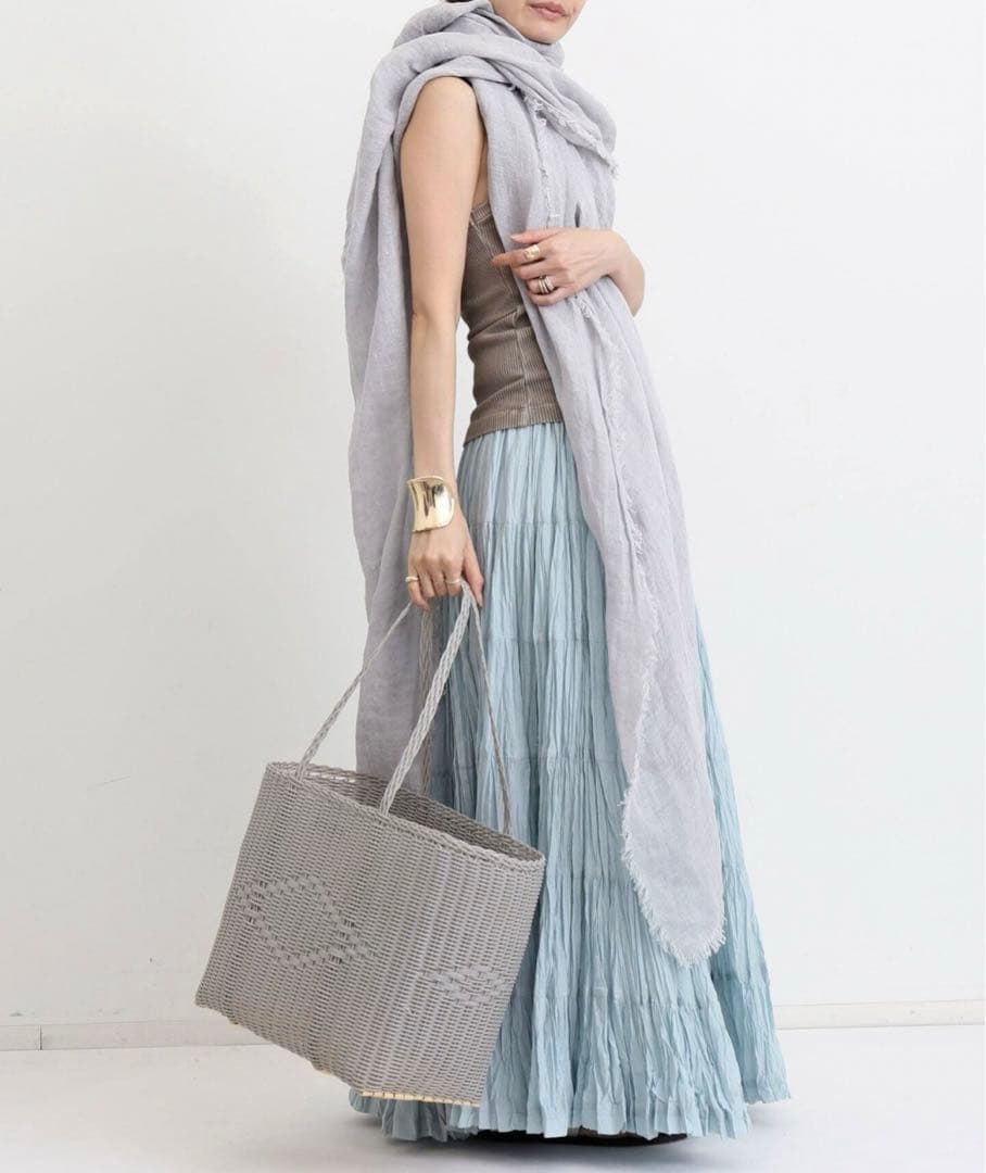 最終値下げ　パロローサ　カゴバッグ　グレー