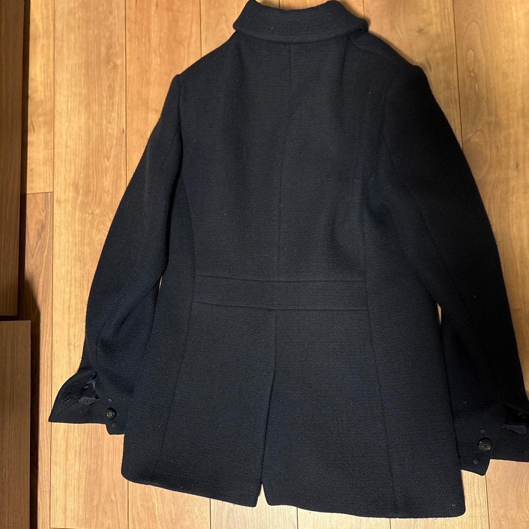 JIL SANDER ネイビー 100%カシミヤ　ウールコート　38