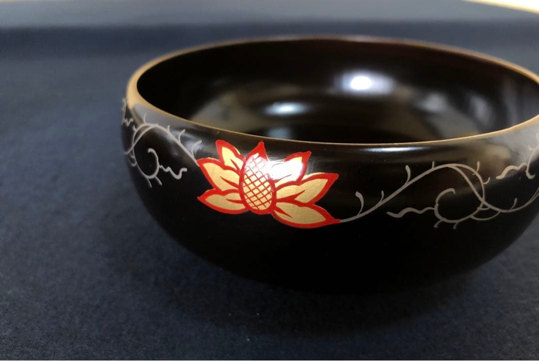 割引❗️《R》輪島塗 会席五ツ揃小鉢5客 蒔絵付 木製漆器　251007あ7