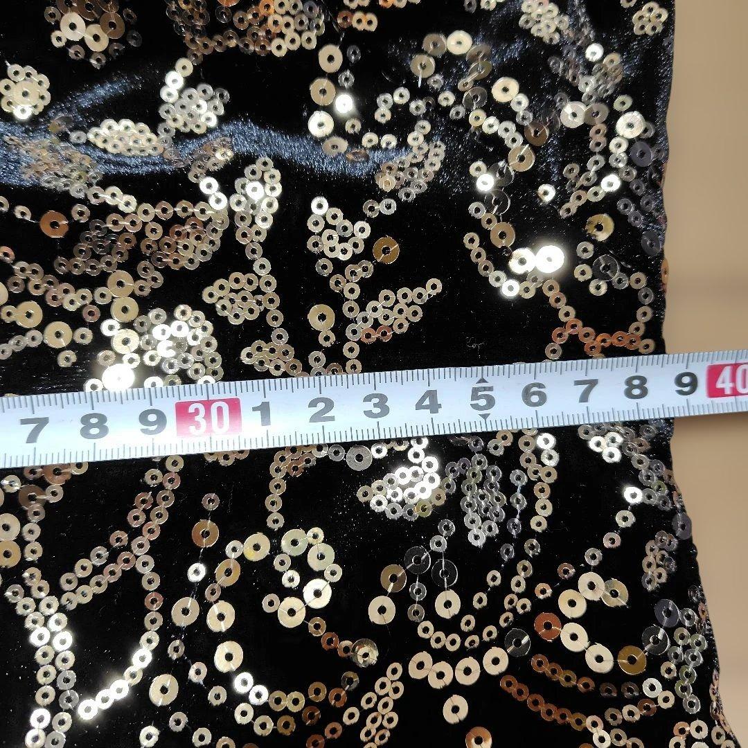 TADASHI SHOJI ベルベットスパンコールワンピース