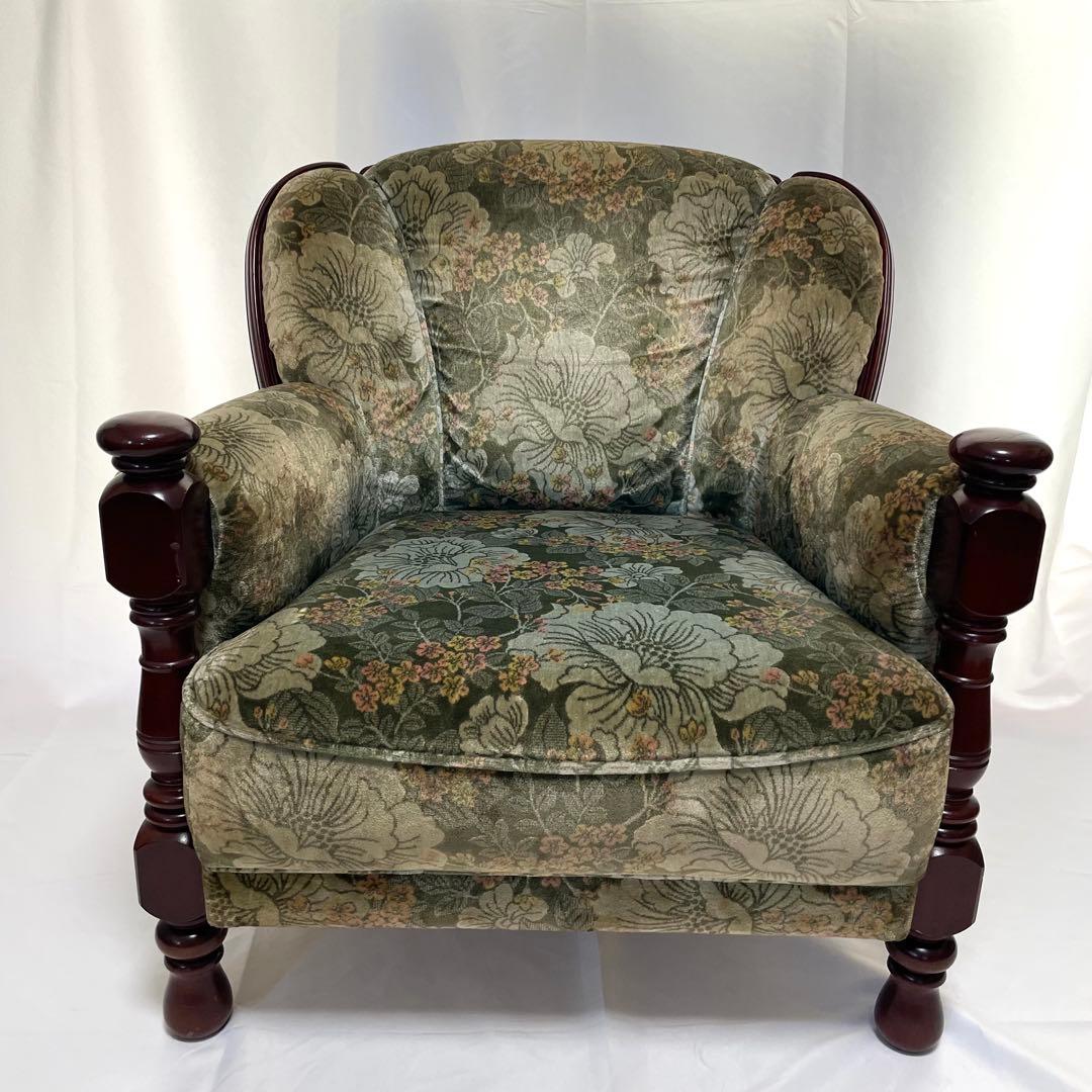 KARIMOKU/カリモク 家具 1人掛け ソファー リーン系 金華山張