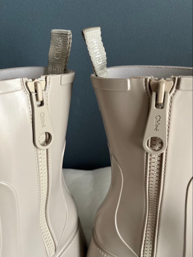 クロエ　CHLOE　レインブーツ　ベージュ　38サイズ 新品