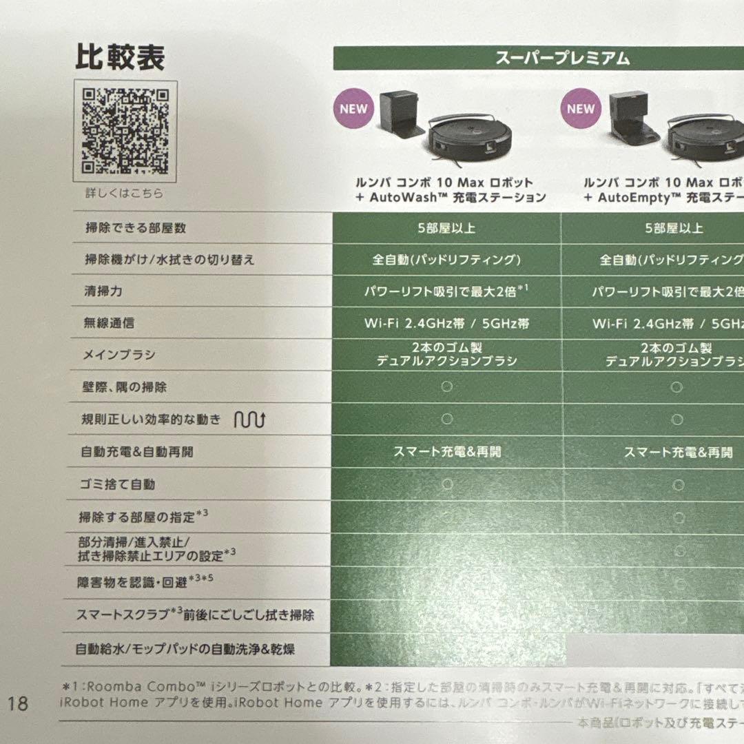 「ルンバ」 コンボ10 Max ロボット + AutoWash 充電ステーション