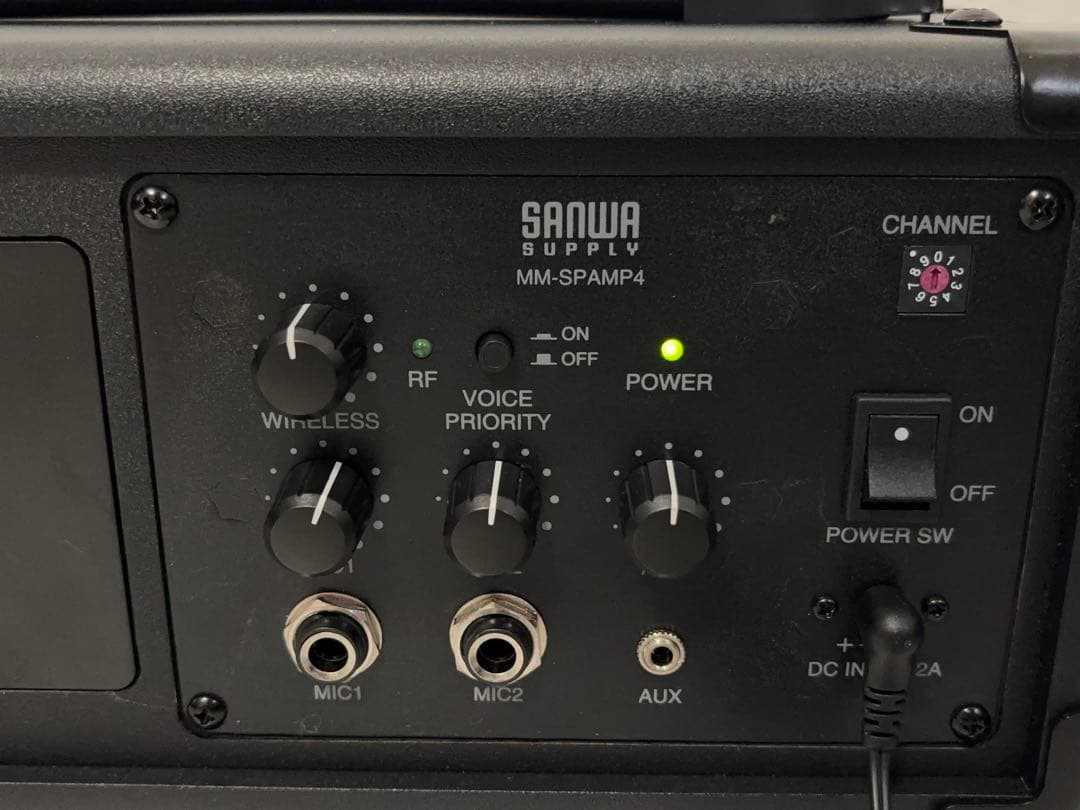 動作OK SANWA マイク付き 拡声器スピーカー MM-SPAMP4 -500