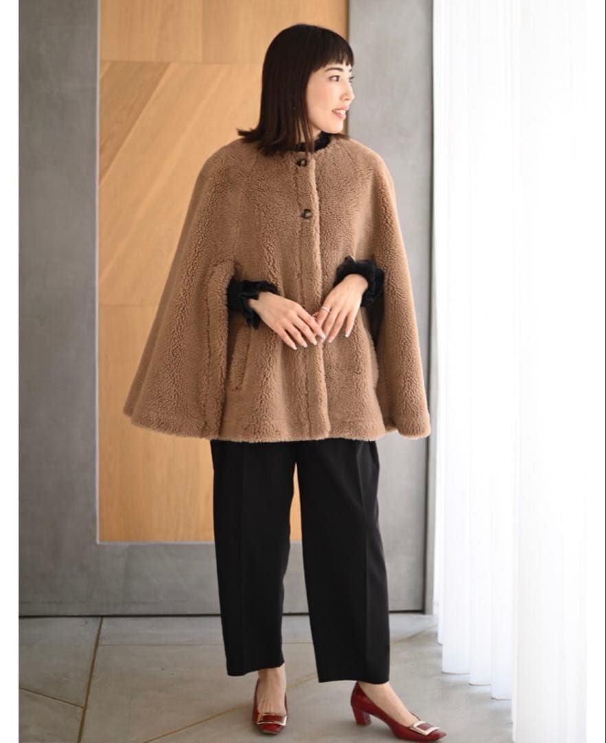 【♡KOKOMAMA♡さん専用】trefle クマケープコート　ブラウン