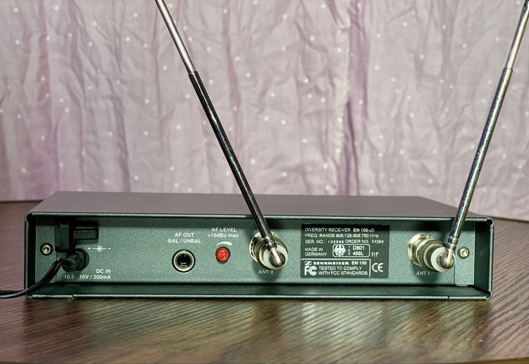 ④Sennheiser EW100 B帯 ワイヤレスシステム ラベリアマイク付き