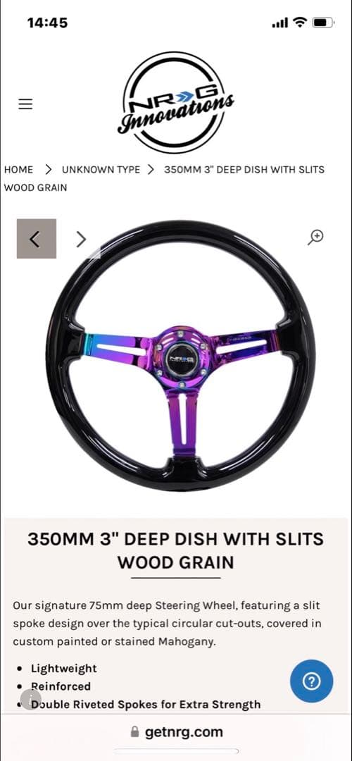 NRG ステアリングホイール ブラック/マルチカラー