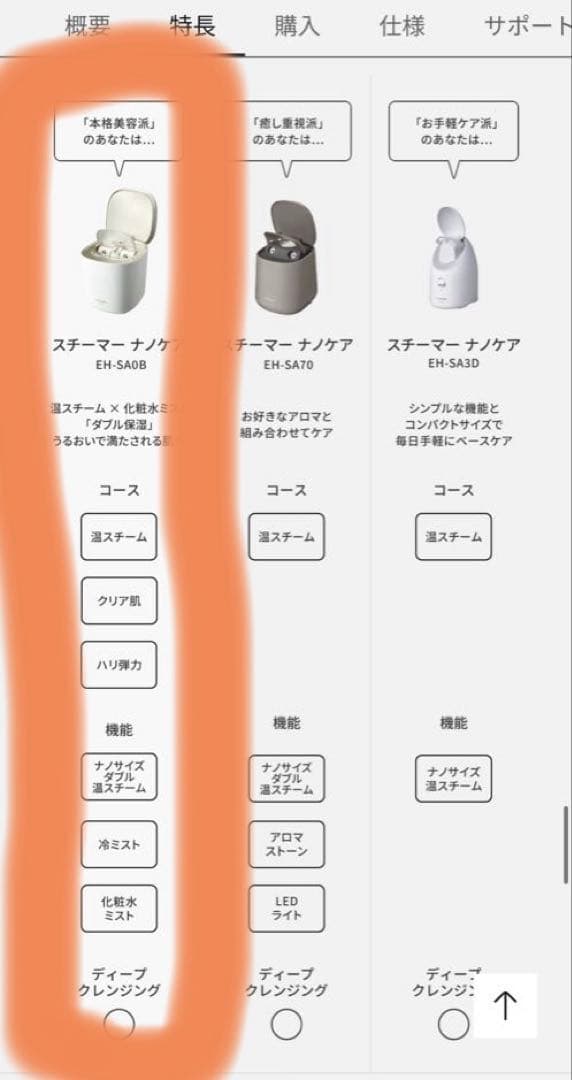 【最終値引き！Panasonicナノケア 】スチーマー化粧水ミスト搭載（箱無し）