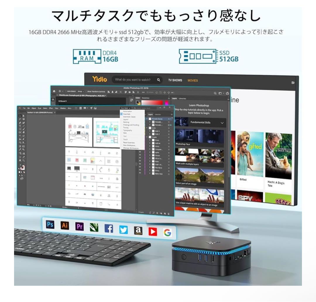 【最新の第12世代 Alder Lake CPU n95 ミニpc+ミニpc】