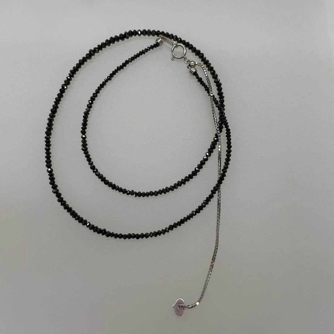 PT850 プラチナ　ブラックダイヤモンド　ネックレス　15.0ct