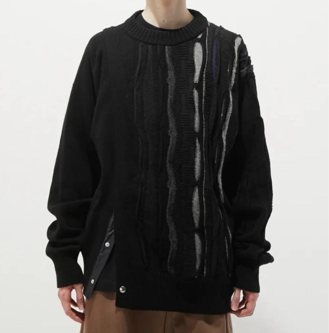 Tamme SLIT 3D KNIT ドッキング ニット 切り替え sacai