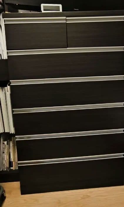 ニトリ　ダークブラウン木製チェスト 6段　☆超美品　高級感