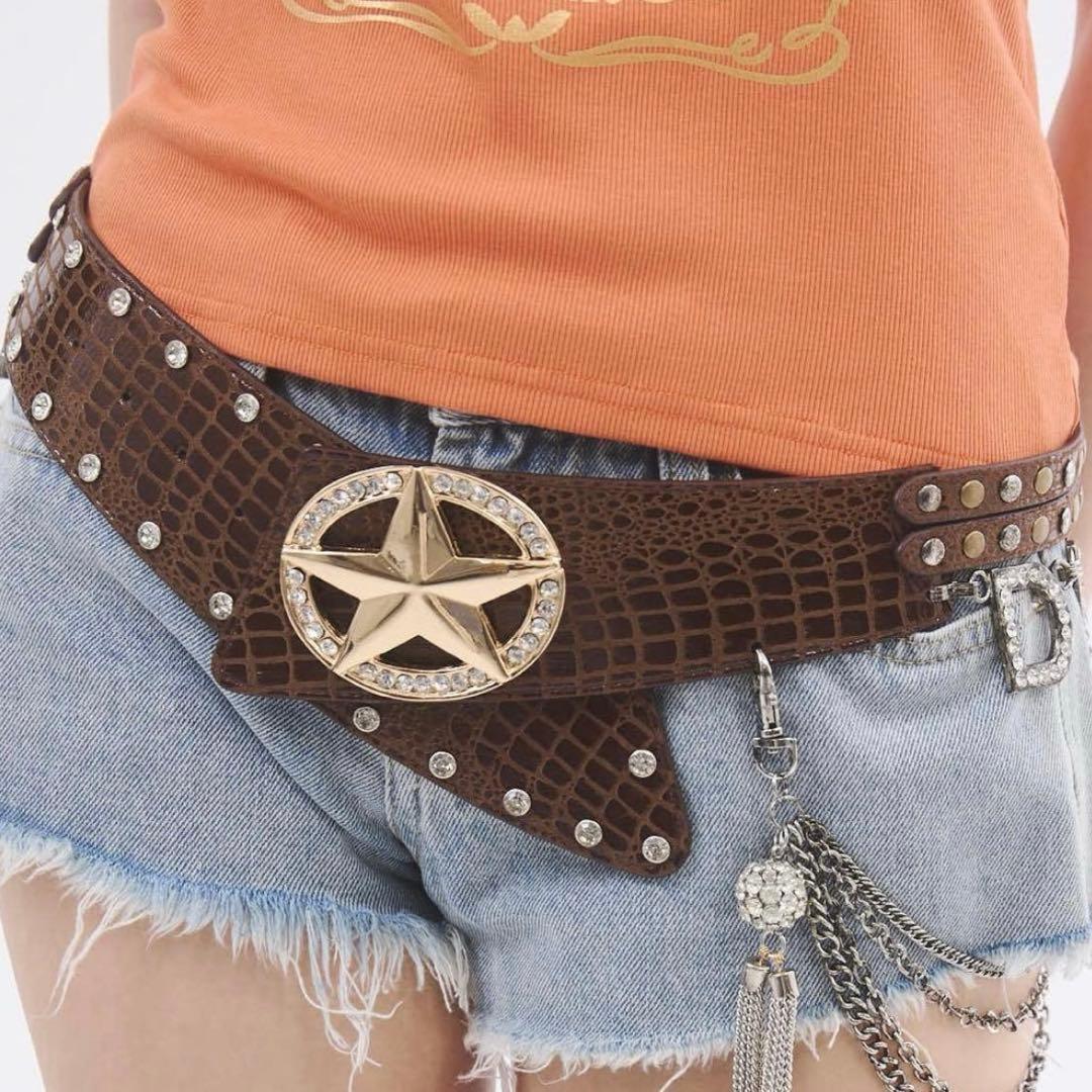 【d.i.a.】 スターバックルチェーン ベルト 平成 ギャル