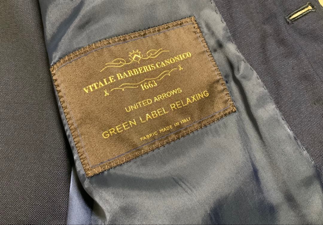 ユナイテッドアローズ　スリーピーススーツ　ネイビー