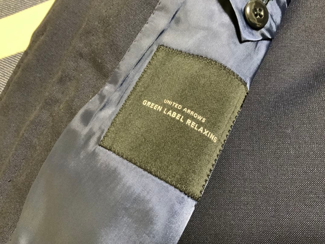 ユナイテッドアローズ　スリーピーススーツ　ネイビー