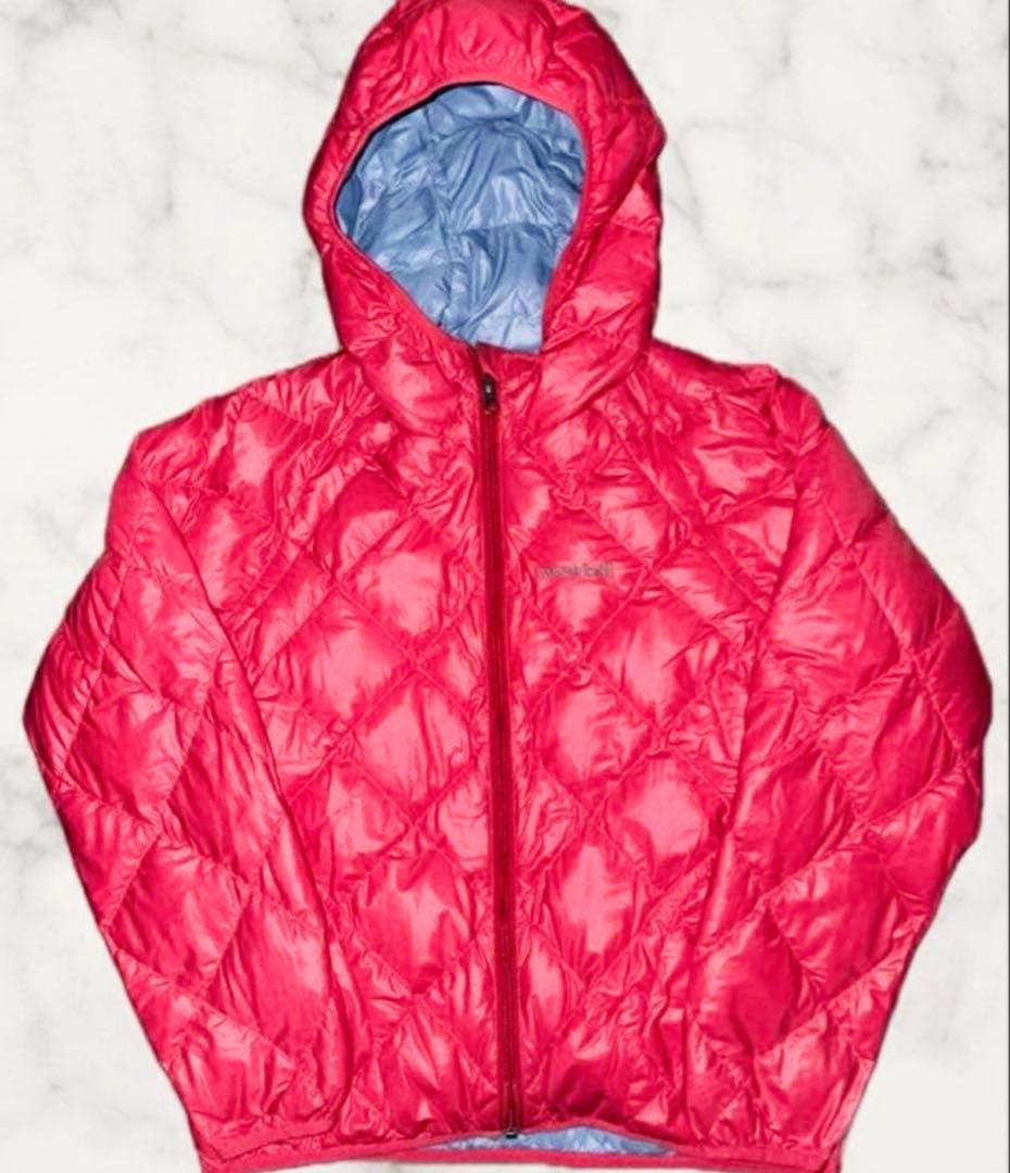 【人気色‼️】mont-bellダウンジャケットキルティングリバーシブル水色/赤