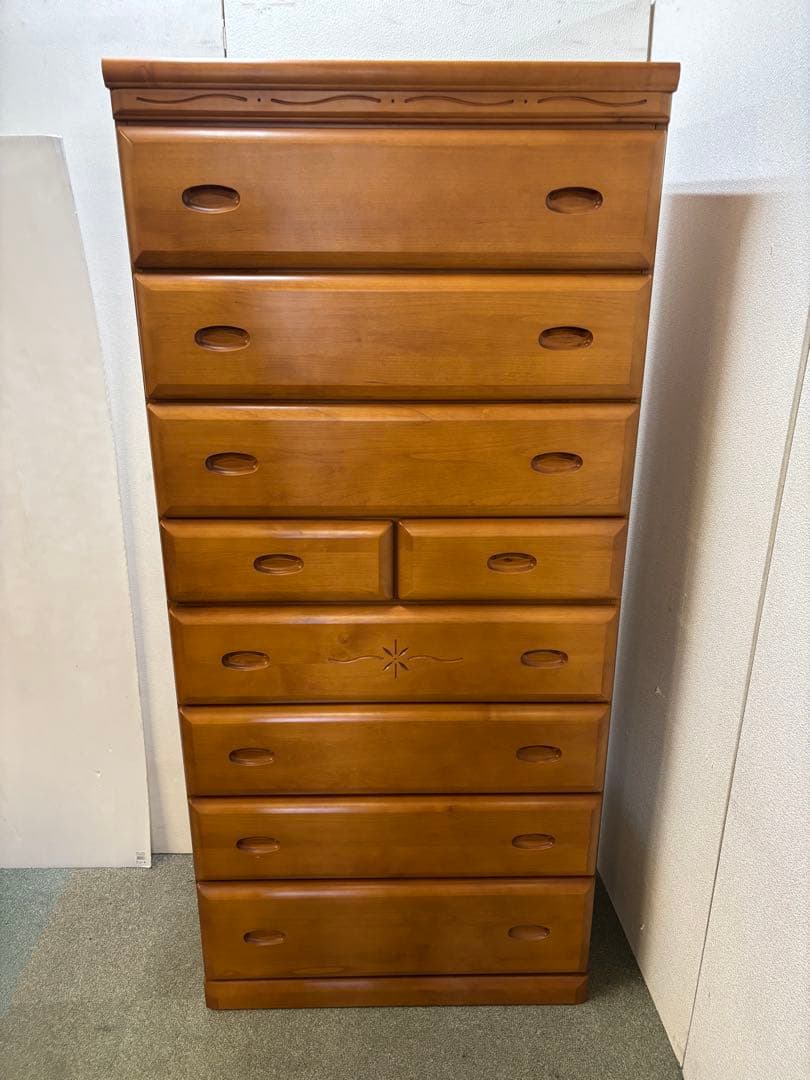 光家具　ハニーベル　85タワーチェスト　8段ハイチェスト　2つ重ね