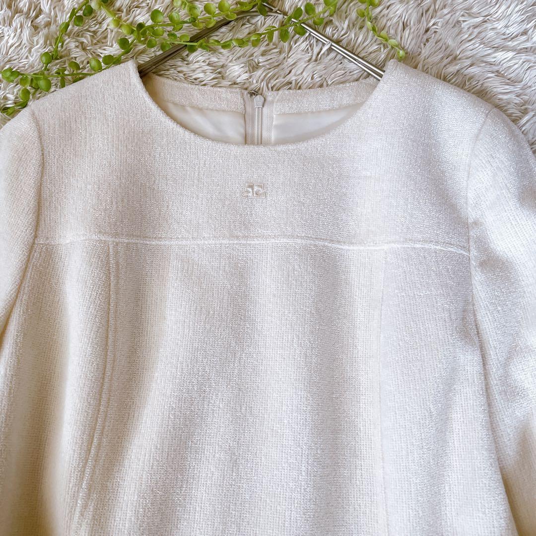 極美品♡courreges クレージュ ロゴマーク ひざ丈ワンピース