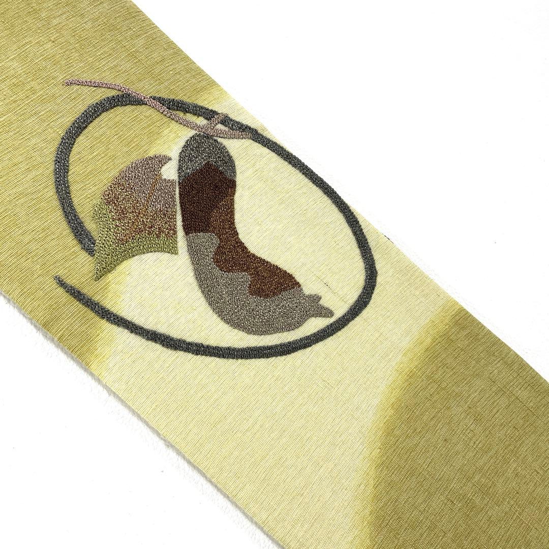 専用帯5873●かねだ呉服店扱い 高級正絹 相良刺繍 名古屋仕立て名古屋帯成り物