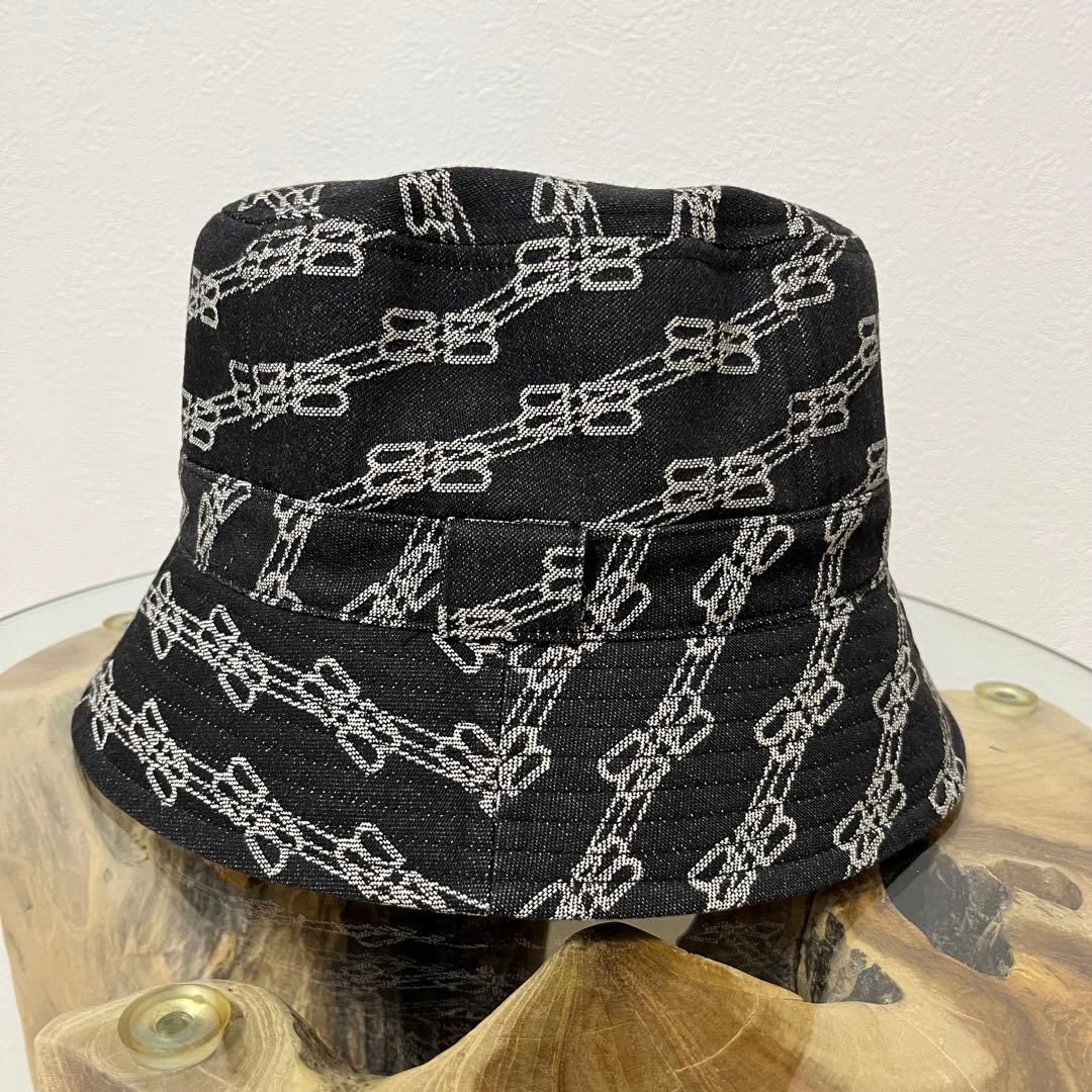 【BALENCIAGA/バレンシアガ】ブラック ロゴ バケットハット