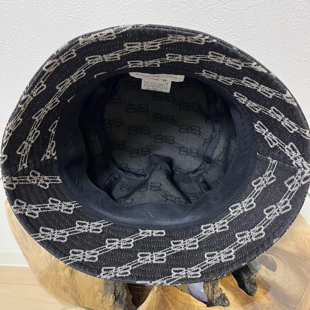 【BALENCIAGA/バレンシアガ】ブラック ロゴ バケットハット