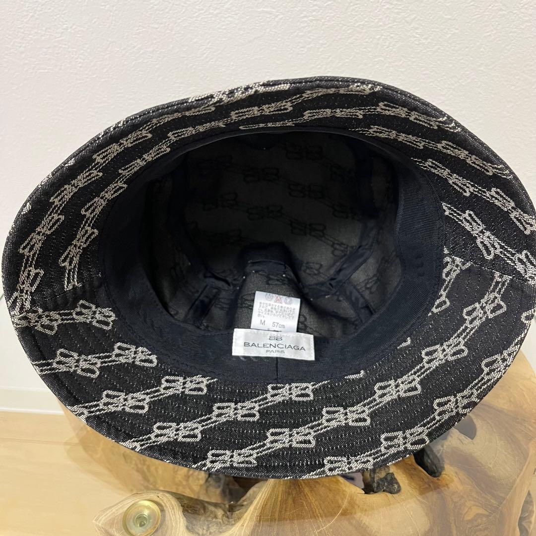 【BALENCIAGA/バレンシアガ】ブラック ロゴ バケットハット