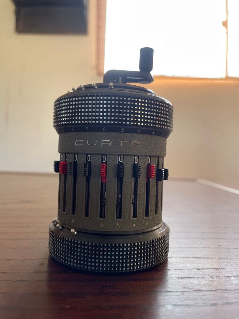 Curta Typell クルタ タイプ2 機械式計算機 手回し計算機 ケース付
