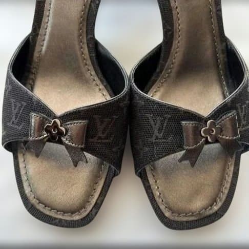 【美品✨️】Louis Vuitton ブラック ミュール リボン 35.5