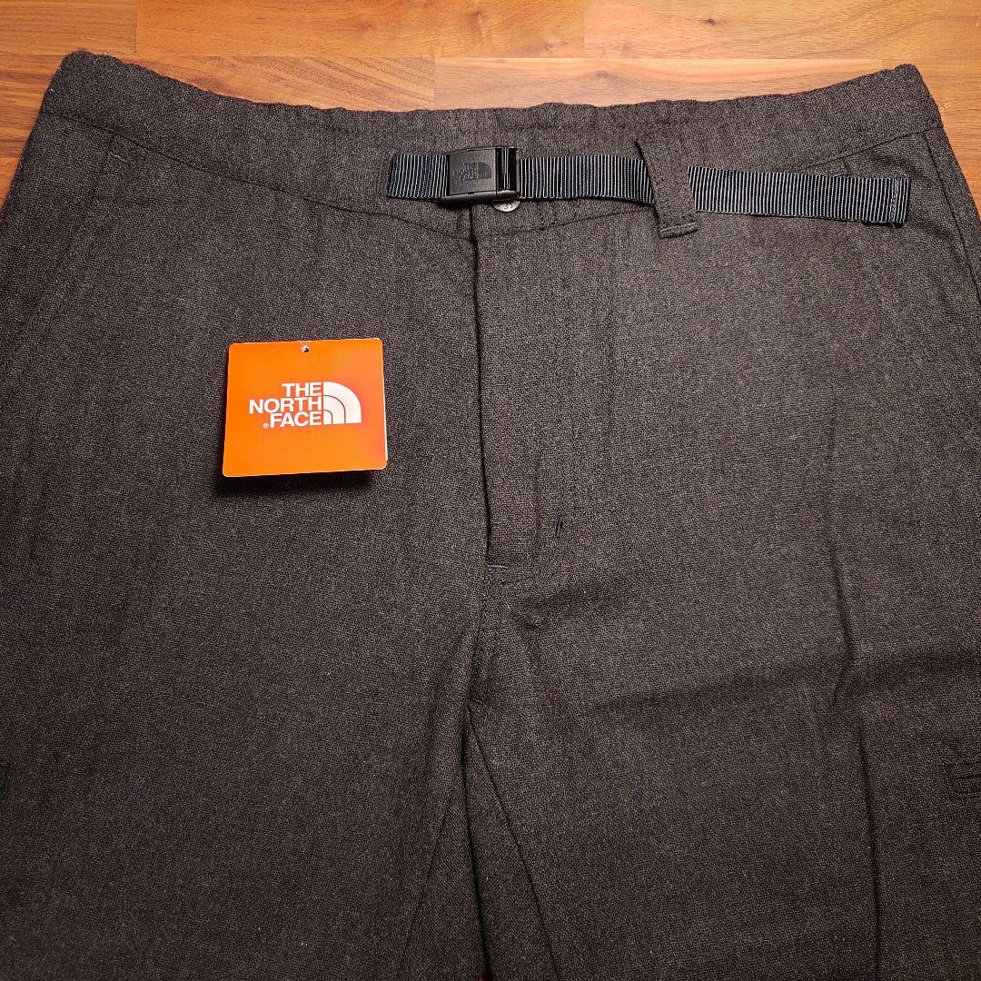 新品 ノースフェイス ドットポケットウールパンツ ダークグレー Lサイズ