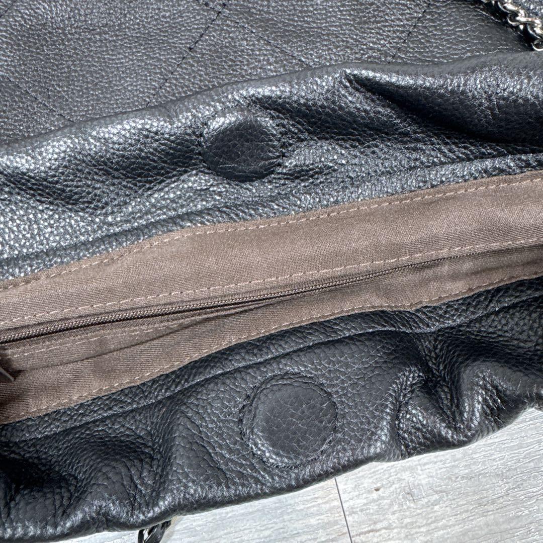 美品 ヘイニ　バルメド　キルティングチェーン　バック　ショルダー　シルバー金具