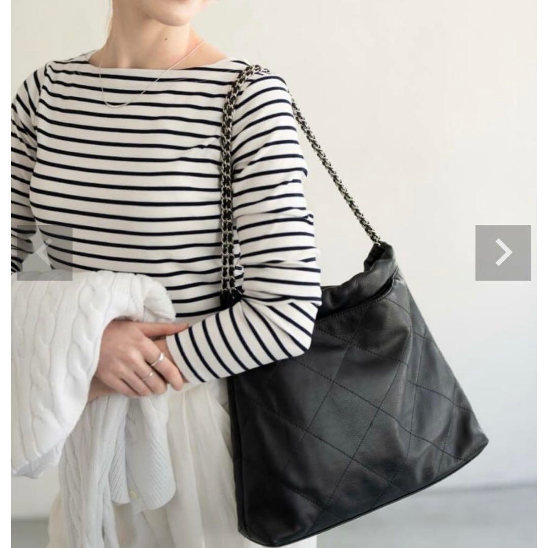 美品 ヘイニ　バルメド　キルティングチェーン　バック　ショルダー　シルバー金具