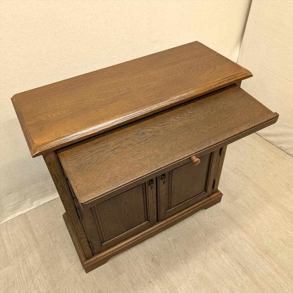 美品　えぞ民芸家具　コンソール　キャビネット　サイドボード　飾り棚　電話台　民藝