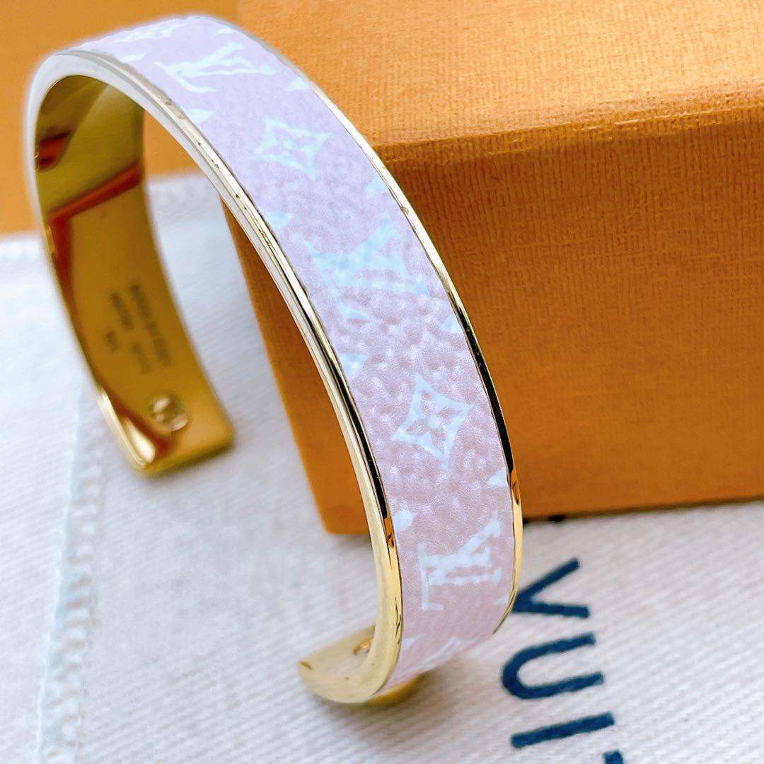 専用LOUIS VUITTON バングル　ジョンク　ワイルド　レザー　ピンク