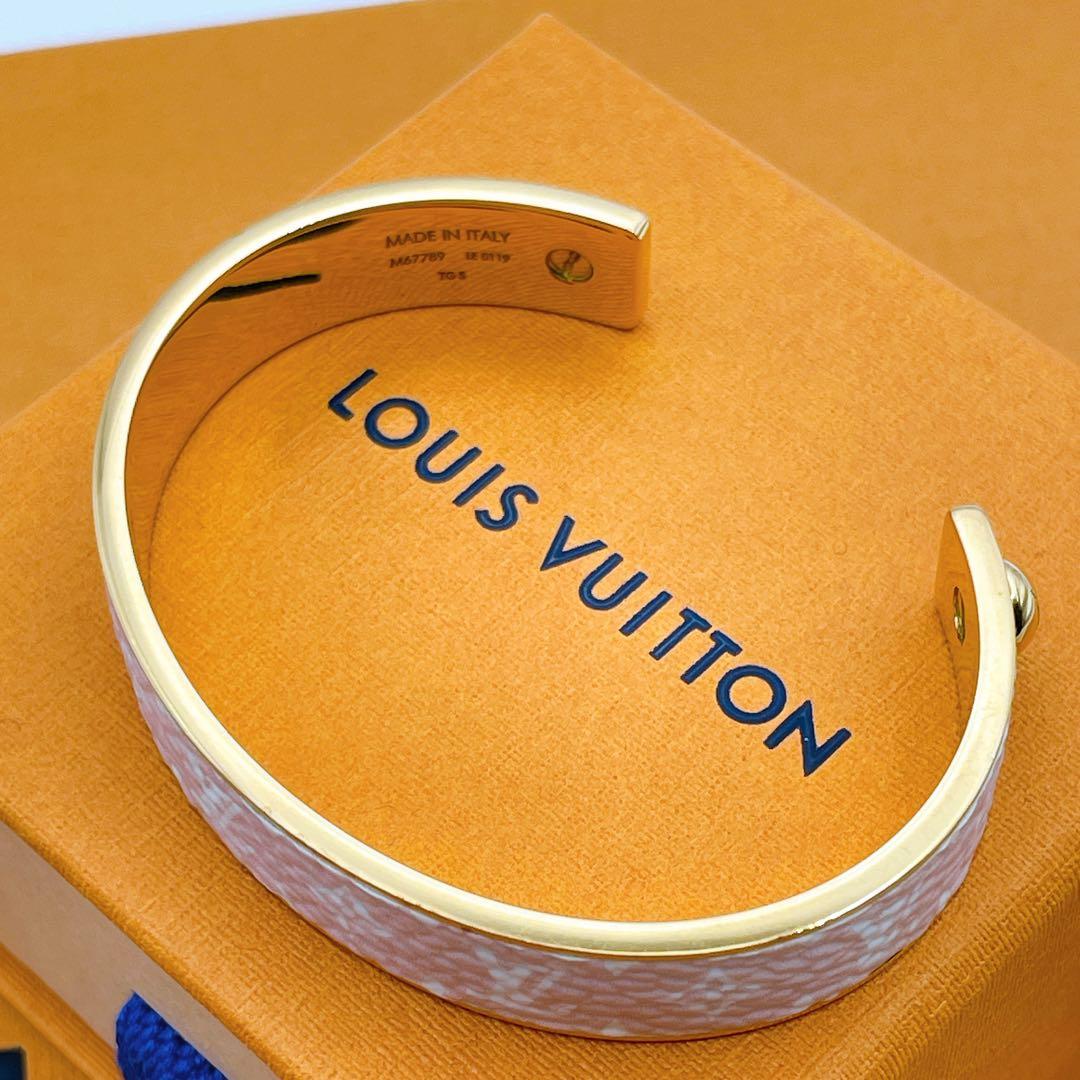 専用LOUIS VUITTON バングル　ジョンク　ワイルド　レザー　ピンク