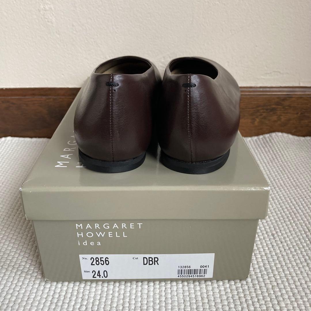 マーガレットハウエル　フラットシューズ　ダークブラウン　24.0
