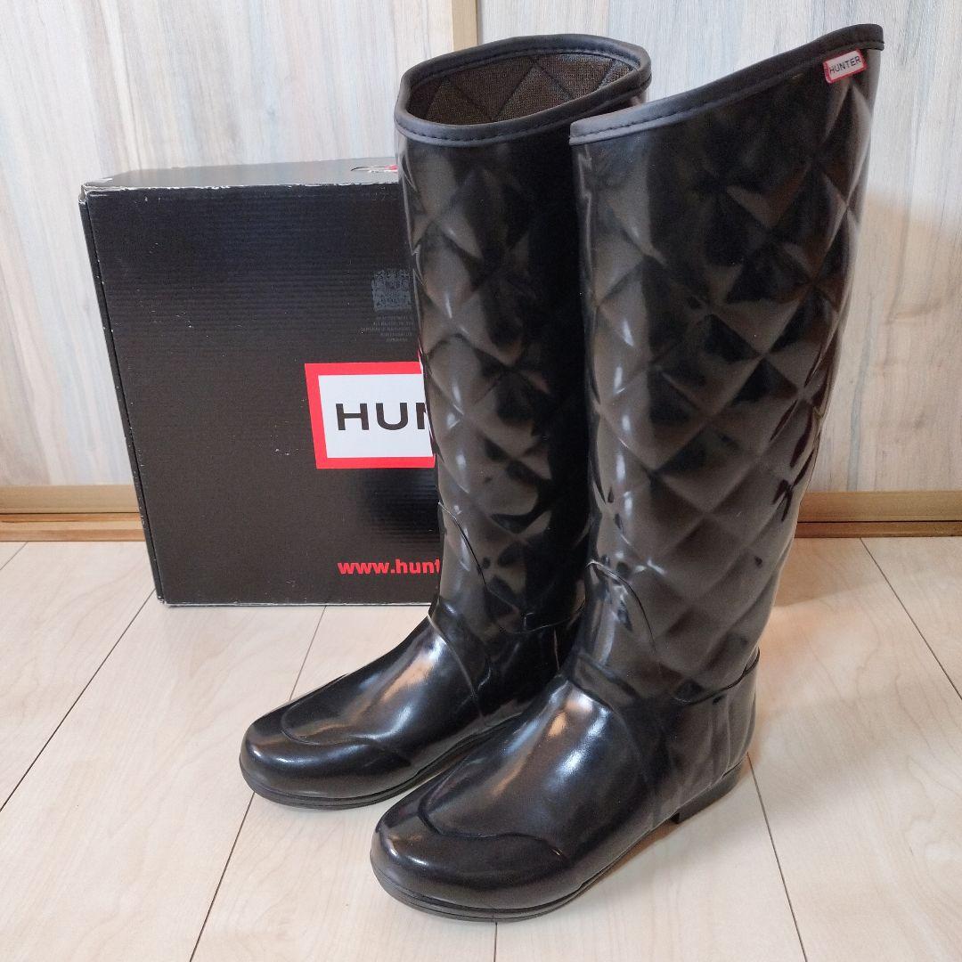 【希少デザインx希少タグx極美品】　HUNTER レインブーツ 箱付