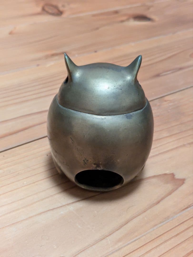 銅製 ふくろう香炉　米田美昭作