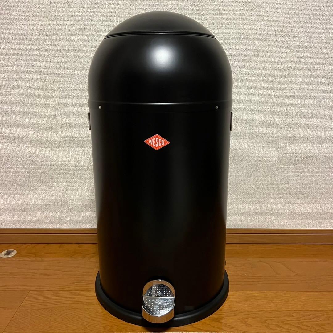 未使用　WESCO ペダル付きダストボックス　マットブラック　33L